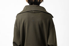 画像をギャラリービューアに読み込む, Y's HIGH-COLLAR HALF ZIP SWEAT SHIRT (KHAKI)