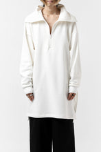 画像をギャラリービューアに読み込む, Y's HIGH-COLLAR HALF ZIP SWEAT SHIRT (WHITE)
