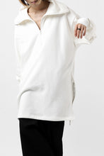 画像をギャラリービューアに読み込む, Y's HIGH-COLLAR HALF ZIP SWEAT SHIRT (WHITE)