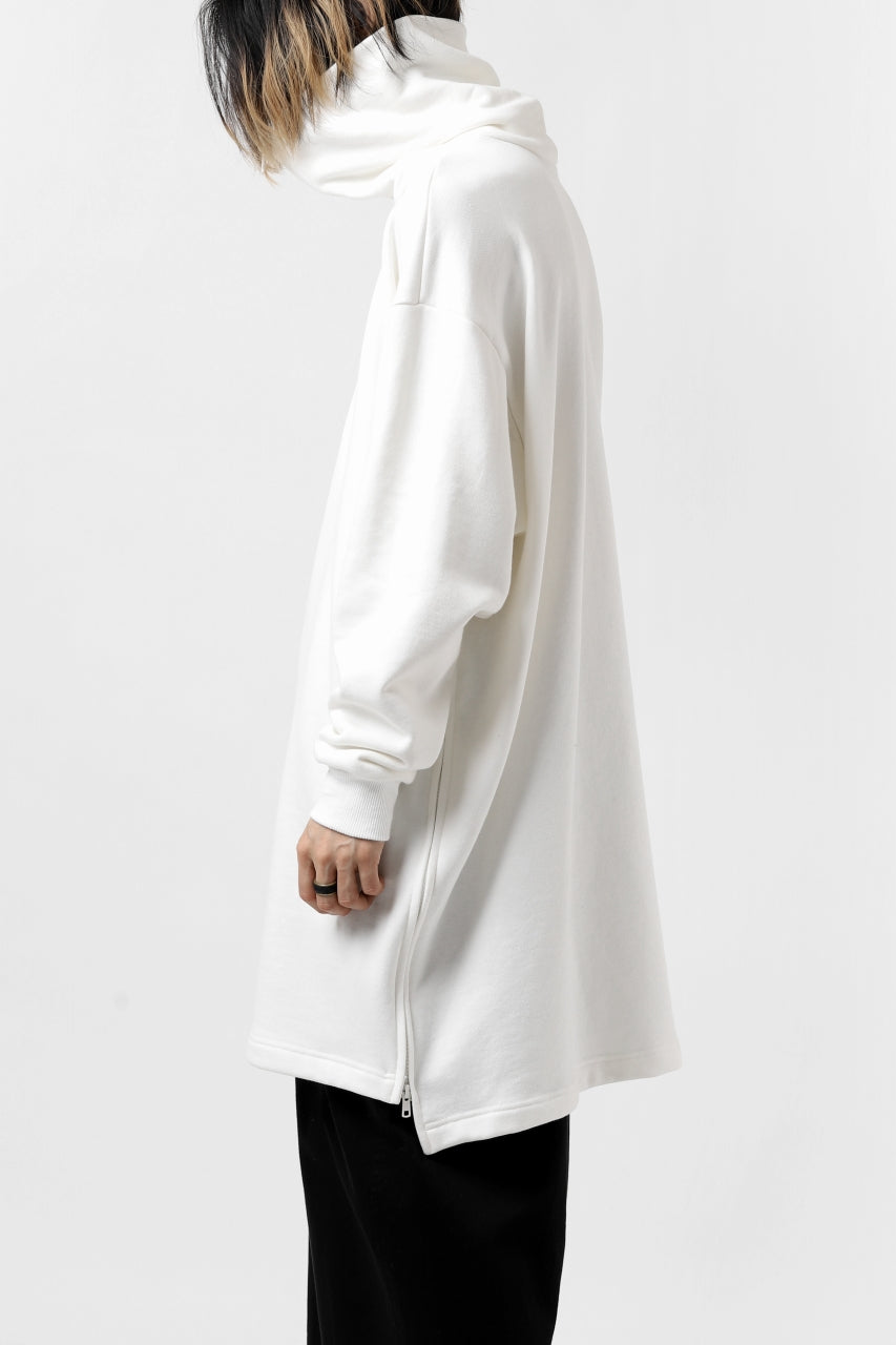 画像をギャラリービューアに読み込む, Y's HIGH-COLLAR HALF ZIP SWEAT SHIRT (WHITE)