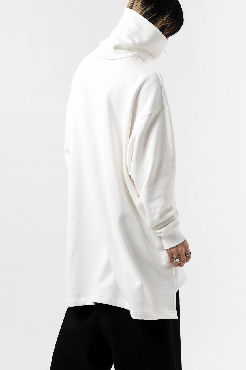 画像をギャラリービューアに読み込む, Y's HIGH-COLLAR HALF ZIP SWEAT SHIRT (WHITE)