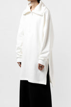 画像をギャラリービューアに読み込む, Y's HIGH-COLLAR HALF ZIP SWEAT SHIRT (WHITE)