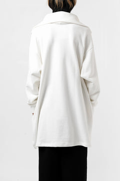 画像をギャラリービューアに読み込む, Y's HIGH-COLLAR HALF ZIP SWEAT SHIRT (WHITE)