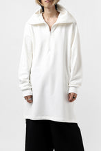 画像をギャラリービューアに読み込む, Y's HIGH-COLLAR HALF ZIP SWEAT SHIRT (WHITE)