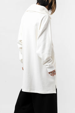 画像をギャラリービューアに読み込む, Y's HIGH-COLLAR HALF ZIP SWEAT SHIRT (WHITE)
