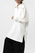 画像をギャラリービューアに読み込む, Y's HIGH-COLLAR HALF ZIP SWEAT SHIRT (WHITE)