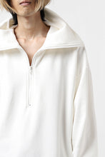 画像をギャラリービューアに読み込む, Y's HIGH-COLLAR HALF ZIP SWEAT SHIRT (WHITE)