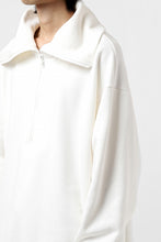 画像をギャラリービューアに読み込む, Y's HIGH-COLLAR HALF ZIP SWEAT SHIRT (WHITE)