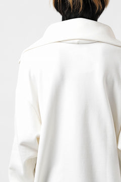 画像をギャラリービューアに読み込む, Y's HIGH-COLLAR HALF ZIP SWEAT SHIRT (WHITE)