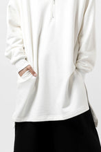 画像をギャラリービューアに読み込む, Y's HIGH-COLLAR HALF ZIP SWEAT SHIRT (WHITE)