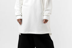画像をギャラリービューアに読み込む, Y's HIGH-COLLAR HALF ZIP SWEAT SHIRT (WHITE)