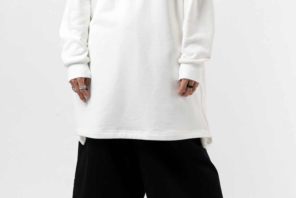 画像をギャラリービューアに読み込む, Y's HIGH-COLLAR HALF ZIP SWEAT SHIRT (WHITE)