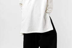 画像をギャラリービューアに読み込む, Y's HIGH-COLLAR HALF ZIP SWEAT SHIRT (WHITE)