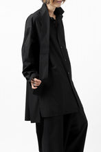 画像をギャラリービューアに読み込む, Y's TIE COLLAR LONG SHIRT / COTTON BROAD (BLACK)