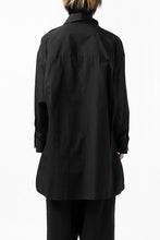 画像をギャラリービューアに読み込む, Y's TIE COLLAR LONG SHIRT / COTTON BROAD (BLACK)