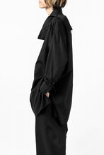 画像をギャラリービューアに読み込む, Y's TIE COLLAR LONG SHIRT / COTTON BROAD (BLACK)