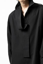画像をギャラリービューアに読み込む, Y's TIE COLLAR LONG SHIRT / COTTON BROAD (BLACK)