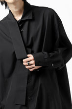 画像をギャラリービューアに読み込む, Y's TIE COLLAR LONG SHIRT / COTTON BROAD (BLACK)
