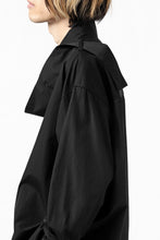 画像をギャラリービューアに読み込む, Y's TIE COLLAR LONG SHIRT / COTTON BROAD (BLACK)