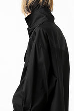 画像をギャラリービューアに読み込む, Y's TIE COLLAR LONG SHIRT / COTTON BROAD (BLACK)