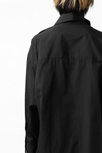 画像をギャラリービューアに読み込む, Y's TIE COLLAR LONG SHIRT / COTTON BROAD (BLACK)