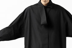 画像をギャラリービューアに読み込む, Y's TIE COLLAR LONG SHIRT / COTTON BROAD (BLACK)