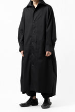画像をギャラリービューアに読み込む, Y's HIGH-COLLAR LONG COAT / SOFT TWILL (BLACK)
