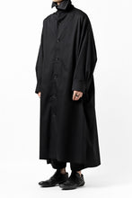 画像をギャラリービューアに読み込む, Y's HIGH-COLLAR LONG COAT / SOFT TWILL (BLACK)