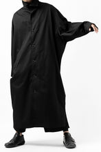 画像をギャラリービューアに読み込む, Y's HIGH-COLLAR LONG COAT / SOFT TWILL (BLACK)