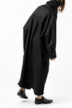 画像をギャラリービューアに読み込む, Y's HIGH-COLLAR LONG COAT / SOFT TWILL (BLACK)