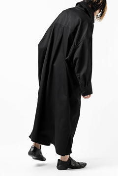 画像をギャラリービューアに読み込む, Y's HIGH-COLLAR LONG COAT / SOFT TWILL (BLACK)