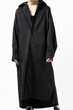 画像をギャラリービューアに読み込む, Y's HIGH-COLLAR LONG COAT / SOFT TWILL (BLACK)