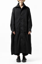 画像をギャラリービューアに読み込む, Y's HIGH-COLLAR LONG COAT / SOFT TWILL (BLACK)