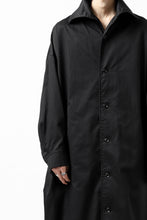 画像をギャラリービューアに読み込む, Y's HIGH-COLLAR LONG COAT / SOFT TWILL (BLACK)