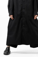 画像をギャラリービューアに読み込む, Y's HIGH-COLLAR LONG COAT / SOFT TWILL (BLACK)