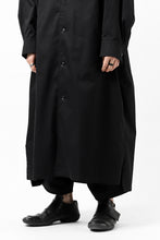 画像をギャラリービューアに読み込む, Y's HIGH-COLLAR LONG COAT / SOFT TWILL (BLACK)