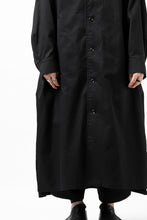 画像をギャラリービューアに読み込む, Y's HIGH-COLLAR LONG COAT / SOFT TWILL (BLACK)