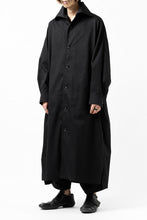 画像をギャラリービューアに読み込む, Y's HIGH-COLLAR LONG COAT / SOFT TWILL (BLACK)