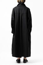 画像をギャラリービューアに読み込む, Y's HIGH-COLLAR LONG COAT / SOFT TWILL (BLACK)
