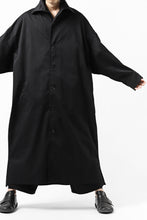 画像をギャラリービューアに読み込む, Y's HIGH-COLLAR LONG COAT / SOFT TWILL (BLACK)