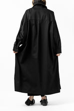 画像をギャラリービューアに読み込む, Y's HIGH-COLLAR LONG COAT / SOFT TWILL (BLACK)