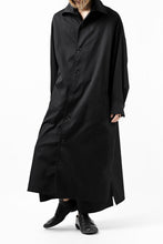 画像をギャラリービューアに読み込む, Y's HIGH-COLLAR LONG COAT / SOFT TWILL (BLACK)