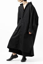 画像をギャラリービューアに読み込む, Y's HIGH-COLLAR LONG COAT / SOFT TWILL (BLACK)