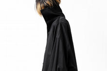 画像をギャラリービューアに読み込む, Y's HIGH-COLLAR LONG COAT / SOFT TWILL (BLACK)