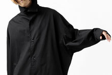 画像をギャラリービューアに読み込む, Y's HIGH-COLLAR LONG COAT / SOFT TWILL (BLACK)