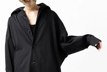 画像をギャラリービューアに読み込む, Y's HIGH-COLLAR LONG COAT / SOFT TWILL (BLACK)