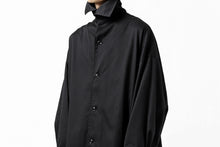 画像をギャラリービューアに読み込む, Y's HIGH-COLLAR LONG COAT / SOFT TWILL (BLACK)