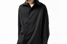 画像をギャラリービューアに読み込む, Y's HIGH-COLLAR LONG COAT / SOFT TWILL (BLACK)
