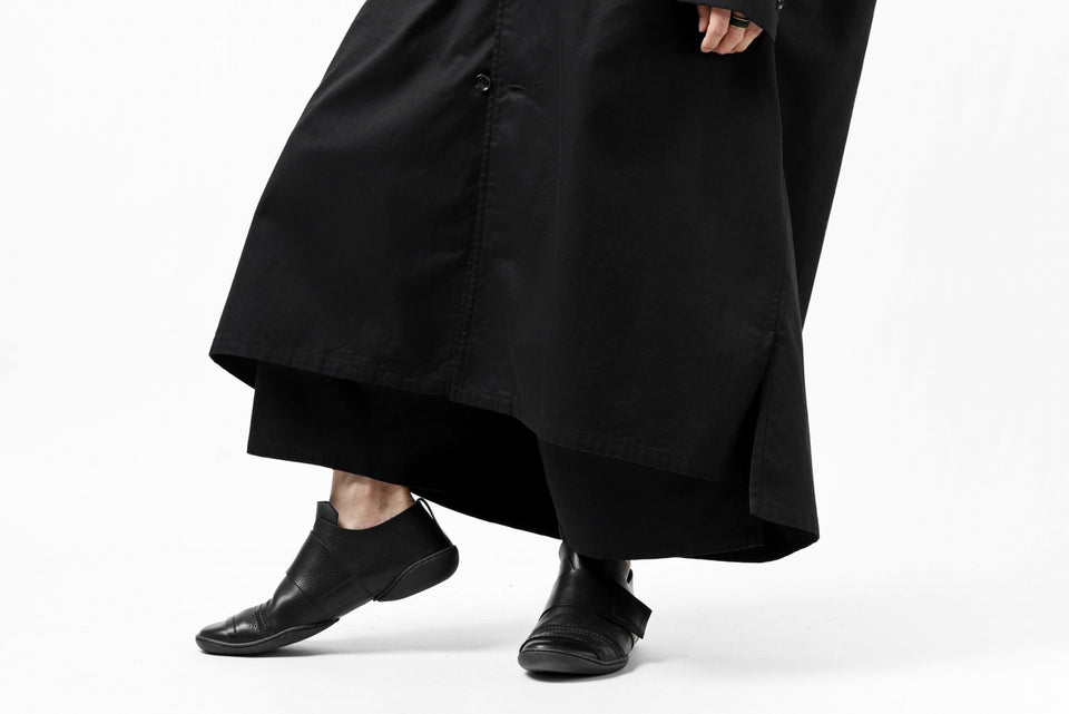 画像をギャラリービューアに読み込む, Y's HIGH-COLLAR LONG COAT / SOFT TWILL (BLACK)