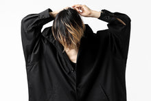 画像をギャラリービューアに読み込む, Y's HIGH-COLLAR LONG COAT / SOFT TWILL (BLACK)
